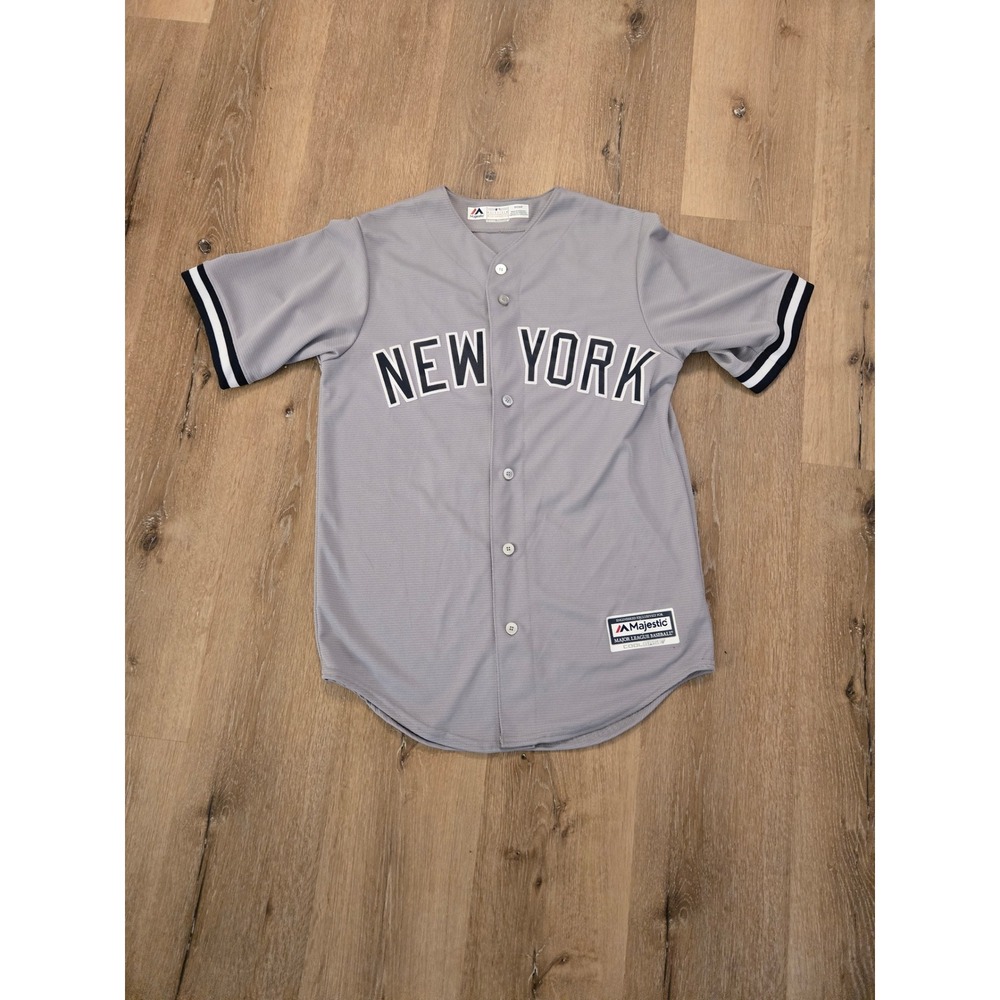 Majestic New York Yankees Giancarlo Stanton #27 Road Gray Jersey Mens Small